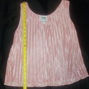 R&M Richards Pink Glitter Sleeveless Tank Top